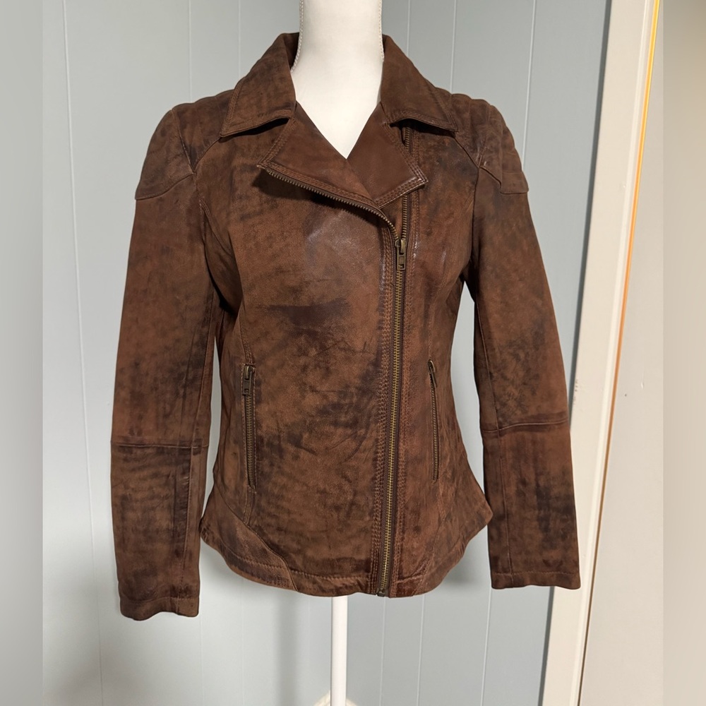 Women’s Wilson’s Vintage USA Brown Authentic Leather Jacket Size Medium